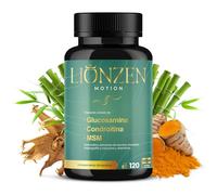 Glucosamina Condroitina y MSM +16 ingredientes articulaciones y huesos | Colágeno, Ácido Hialurónico, Cúrcuma y Vitaminas | Condroprotector Natural Cartílago y Dolor Articular | LIONZEN MOTION