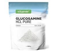 Glucosamina HCL Pura - 1000 g (1 kg) de polvo puro sin aditivos - De fermentación vegetal - Vegano - Altamente dosificado