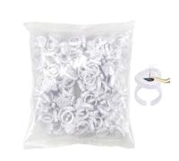 Glue Rings - 100pcs Lash Lashing Supplies, Adhesive Holder, Adjustable Smart Cups | Eyelash Extension Tool, Professional Makeup Accessory, Glue Organizer for Ink Lipstick Cosmetic Application