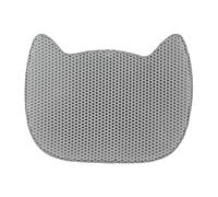 Glückpet Alfombra para Arenero de Gatos Doble Capa Antideslizante Impermeable Forma de Gato 65x40cm Glückpet