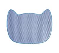Glückpet Alfombra para Arenero de Gatos Doble Capa Antideslizante Impermeable Forma de Gato 65x40cm Glückpet