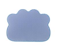 Glückpet Alfombra para Arenero de Gatos Doble Capa Antideslizante Impermeable Forma de Nube 65x40cm Glückpet