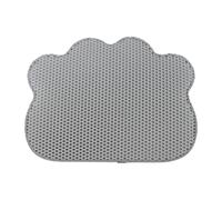 Glückpet Alfombra para Arenero de Gatos Doble Capa Antideslizante Impermeable Forma de Nube 65x40cm Glückpet