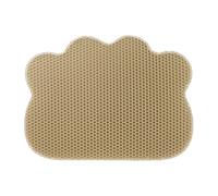 Glückpet Alfombra para Arenero de Gatos Doble Capa Antideslizante Impermeable Forma de Nube 65x40cm Glückpet