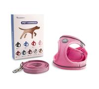 Glückpet Arnés para Perros Pequeños y Medianos con Correa de 1.4m Antitirones Reflectante Talla L Glückpet