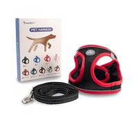 Glückpet Arnés para Perros Pequeños y Medianos con Correa de 1.4m Antitirones Reflectante Talla L Glückpet