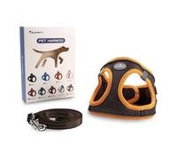 Glückpet Arnés para Perros Pequeños y Medianos con Correa de 1.4m Antitirones Reflectante Talla M Glückpet
