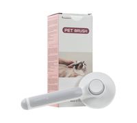 Glückpet Cepillo para Gatos Redondo Autolimpiable Antienredos con Botón de Liberación Gris Glückpet