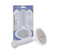 Glückpet Cepillo para Gatos y Perros Ovalado Autolimpiable Antienredos con Botón de Liberación Glückpet