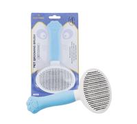 Glückpet Cepillo para Gatos y Perros Ovalado Autolimpiable Antienredos con Botón de Liberación Glückpet