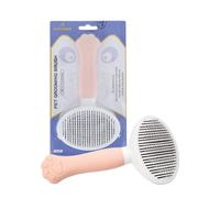 Glückpet Cepillo para Gatos y Perros Ovalado Autolimpiable Antienredos con Botón de Liberación Glückpet