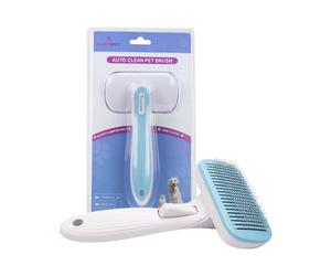 Glückpet Cepillo para Gatos y Perros Rectangular Autolimpiable Antienredos con Botón de Liberación Glückpet