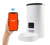 Glückpet Comedero Automático para Perros y Gatos con WiFi Control por App 4L Blanco Glückpet