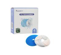 Glückpet Filtros para Fuentes de Gatos Triple Capa Carbón Activo Resina y Agodón 4 Unidades Glückpet