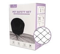 GLÜCKPET Red de Seguridad para Gatos, para Ventanas y Balcones, 8x3 M, Recortable, con Ganchos, Cuerda, Tacos