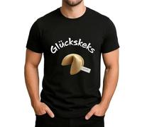 Glückskekse Shirts Herren Kurzarm Kurzarm Freizeithirt Lustiges Sportshirt Basic Shirts FunT-Shirt Sommer T-Shirt bequem Lässig Casual Bluse Stretch Sportshirt Karneval Party Sommershirt, Negro , XS