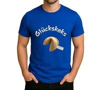 Glückskekse Shirts Herren Kurzarm Kurzarm Freizeithirt Lustiges Sportshirt Basic Shirts FunT-Shirt Sommer T-Shirt bequem Lässig Casual Bluse Stretch Sportshirt Karneval Party Sommershirt, azul, 6XL