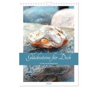 Glückssteine für Dich - Ein Jahr voll mit Hühnergöttern (Wandkalender 2026 DIN A4 hoch), CALVENDO Monatskalender: Besonders schöne Feuersteine mit Loch im Portrait