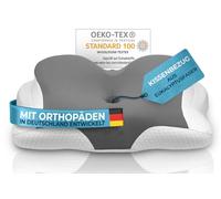 Glückstoff® Funda de Almohada para Almohada Ortopédica [Avec Effet FRAIS & CHALEUR] de Fibra de Bambú y Spandex | Suave & Acolchado | Funda de Repuesto | Gris | Versión: Allrounder