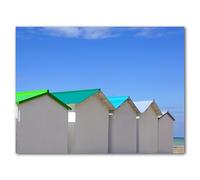 Glücksvilla WTD - Cuadro de pared con diseño de casa de playa en Normandía 10 (5 mm, 100 x 80 cm), diseño de playa marítima de Bretaña