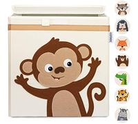 GLÜCKSWOLKE Caja Almacenaje Infantiles - 15 Motivos I Baules Juguetes I Cubos Organizador (33x33x33) Cuarto de Niños I Contenedor Habitacion Niñas I Cesto Dormitorio Bebe (Mono)