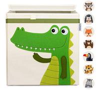 GLÜCKSWOLKE Caja Juguetes Almacenaje - 15 Motivos I Baules Infantil I Cubos Organizador (33x33x33) Cuarto de Niños I Contenedor Habitacion Niñas I Cesto Dormitorio Bebe (Cocodrilo)