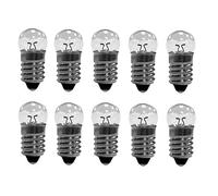 Glühlampe Glühbirne - Bombillas (10 unidades, E10, 6 V, 0,3 A, luz blanca cálida, rosca en miniatura)