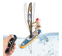 Glugahrif Barco RC, Botes de Control Remoto de Juguete para Agua - Barcos RC para Adultos,2.4GHz, Juego de navegación Impermeable, Luces LED, Pesca en el Lago, Juego de bañera de Playa al Aire Libre
