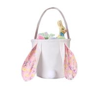 Glugahrif Bolsa de búsqueda de huevos de Pascua, conejo de Pascua, bolsa reutilizable para conejos - Bolsas muertas con asas - Bunny Candy Basket, contenedor de caza de primavera para una fiesta de