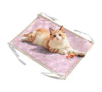 Glugahrif Esterilla de refrigeración para perros, alfombrilla de refrigeración de doble cara con cuatro cuerdas de esquina para fijar para sofá, cesta de perros y caja de transporte en interiores y