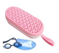 Glugahrif Estuche para gafas de natación - Caja de almacenamiento para gafas de snorkel | Caja de almacenamiento de silicona para gafas de buceo de gran capacidad, estuche para gafas de natación para