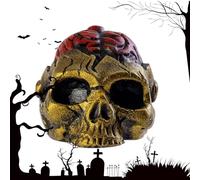 Glugahrif Flauta Gritando | Cráneo De Cabeza Halloween - Silbato Espantable Accesorio Foto para Adolescente Senderismo Camping y Casa Embrujada