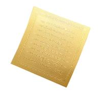 Glugahrif Hoja de Buda tailandesa, tarjeta de oro de Buda tailandés, amuleto sagrado amuleto tarjeta de oro, runas con signo de la suerte, collar de coleccionista, colgante religioso para hombres y