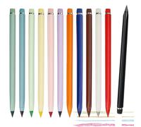 Glugahrif Juego de lápices de colores | Juego de lápices de colores, 12 unidades, sin puntas, sin tinta, permanentes para adultos, niños, escuela, estudio, arte, manualidades, principiantes