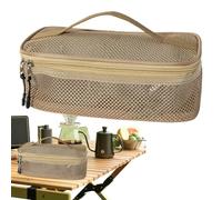 Glugahrif Organizador De Cocina De Campaña,Maletín De Menaje Portátil para Exterior - Bolsa De Malla Transpirable para Utensilios Y Maquillaje para Camping Picnic Playa Viaje