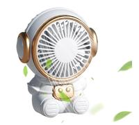 Glugahrif Ventilador de mesa - Enfriador de aire astronauta compacto, ventilador portátil silencioso y recargable por USB, para viajes, tienda al aire libre, gimnasio, escuela