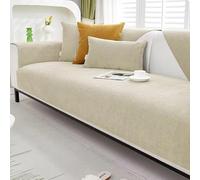 Gluhbirnen Funda de sofá, fundas de sofá para asiento antideslizante, funda de sofá, manta para sofá, estructura en espiga, perro gato, funda para sofá, color beige A, 90 x 240 cm