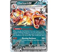 Glurak ex (Charizard ex) - OBF 125 - Obsidian Flames - Tarjeta individual Pokémon Inglés - Tera Rare - Habilidad: Infernal Reign - Holo