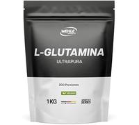 Glutamina en Polvo 1 kg - L-Glutamina Polvo Vegana Extra Pura con Vitamina B6 - 200 Porciones - Sabor Neutro - Producido en Alemania