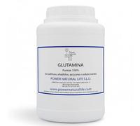 Glutamina en Polvo Power Natural Life - Envase de 1 kg - L-Glutamina de Alta Pureza - Formato Polvo Fino - Envase de Polietileno Resistente - Uso Alimentario