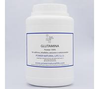 Glutamina en Polvo Power Natural Life - L-Glutamina de Alta Pureza - Formato Polvo Fino - Envase de Polietileno Resistente - Uso Alimentario - Fácil Disolución y Dosificación - Envase de 1 kg