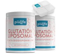 Glutatión Liposomal Reducido 120 Cápsulas PiùLife, Suplemento Glutation Puro Con Tecnología Liposomal, 250mg Por Cápsula, Potente Antioxidante, Detox, Sistema Inmunitario