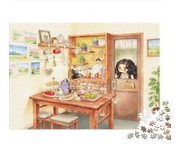 Gluttonous Girl Puzzle for Adultoos 1000Piezas Reciclable Papel Cozy Room Puzzles Educativo Juego Challenge Ideal for Familia and Friends Regalos 38x26cm/1000pcs