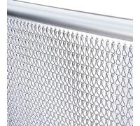Gluwoer Cortina de Cadena de Aluminio 90 × 200cm Puerta Mosca Cadena Pantallas (Plata)