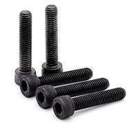 Glvaner M3-0.5mm Tamaño de rosca, 12mm Longitud de rosca Tornillos de cabeza de zócalo 100 piezas Grado 12.9 Aleación Acero Negro Óxido Acabado Exterior 18-8 Cobertura de rosca completa