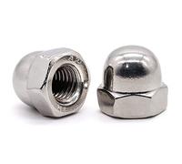 Glvaner Tuercas de casquillo de bellota de acero inoxidable M6-1.0mm (50 piezas) de acero inoxidable 304, tuercas decorativas de la bóveda del hex. de la cubierta redonda