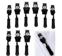 Glvomazty Cremallera extraíble cremallera deslizador de repuesto cremallera cremallera reparación para chaquetas, mochilas, maletas (cabeza de cremallera universal 9 unidades)