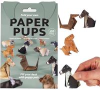 Glvomazty DIY Paper Cats Kit,50 Hojas 3D Gato/Perro/Dinosaurio Origami Papel Artesanía Kit,Animal Escritorio Decoración,Kit de Papelería Hecho a Mano (Perro)