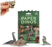 Glvomazty Kit de manualidades de papel para manualidades, 50 hojas 3D gato/perro/dinosaurio origami de papel, decoración de escritorio de animales, kit de papeleo hecho a mano (dinosaurio)