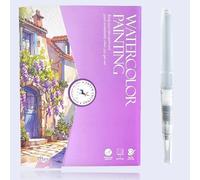 Glvomazty Libro Para Colorear Adultos, Coloring Book For Adults 12 Colores, Libro-Magico-Agua con Pinceles, Anti Stress Kit Acuarela Portatil, Watercolor Workbook para Principiante